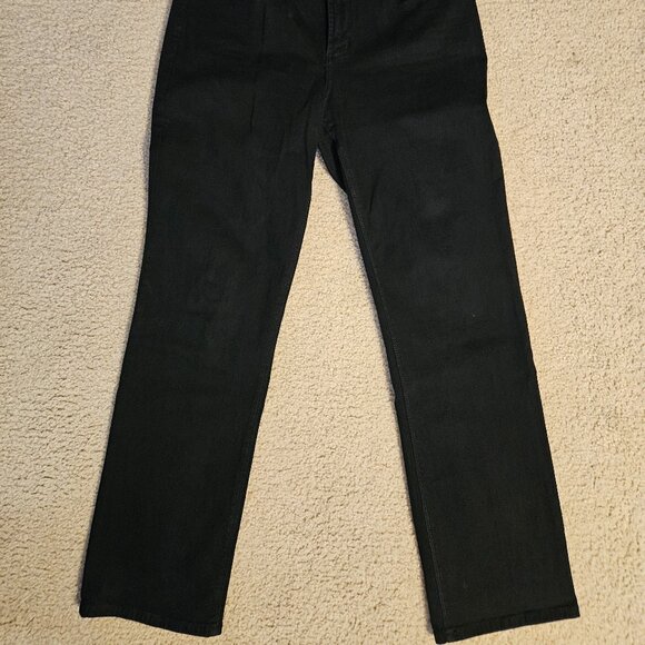 NYDJ Hayden Straight Leg Jeans Lift Tuck Technology Stretch - Black 10P - Picture 2 of 5